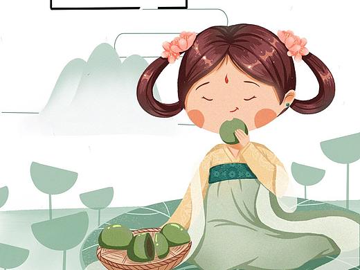 清明节海报插画