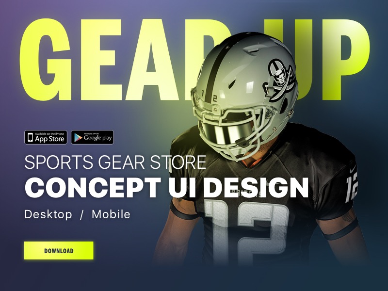 Sports Gear Store UI - [附源文件]