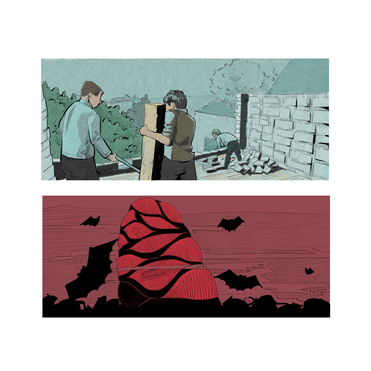 墙中之鼠（图ZMjU4NzcxNTAw） - 绘本 - 站酷设计师朝泽原创素材 - 站酷ZCOOL