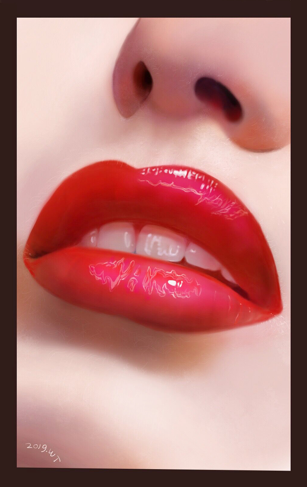 procreate，五官绘画练习（图ZMTczNTU5ODg0） - 艺术插画 - 站酷设计师文天原创素材 - 站酷ZCOOL