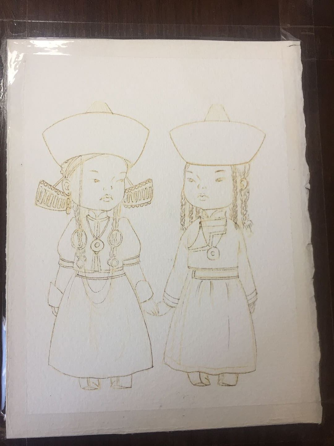 布里亚特少女——绘画过程（图ZMTgyNjY5MjI0） - 创作习作 - 站酷设计师surbadrah飞原创素材 - 站酷ZCOOL