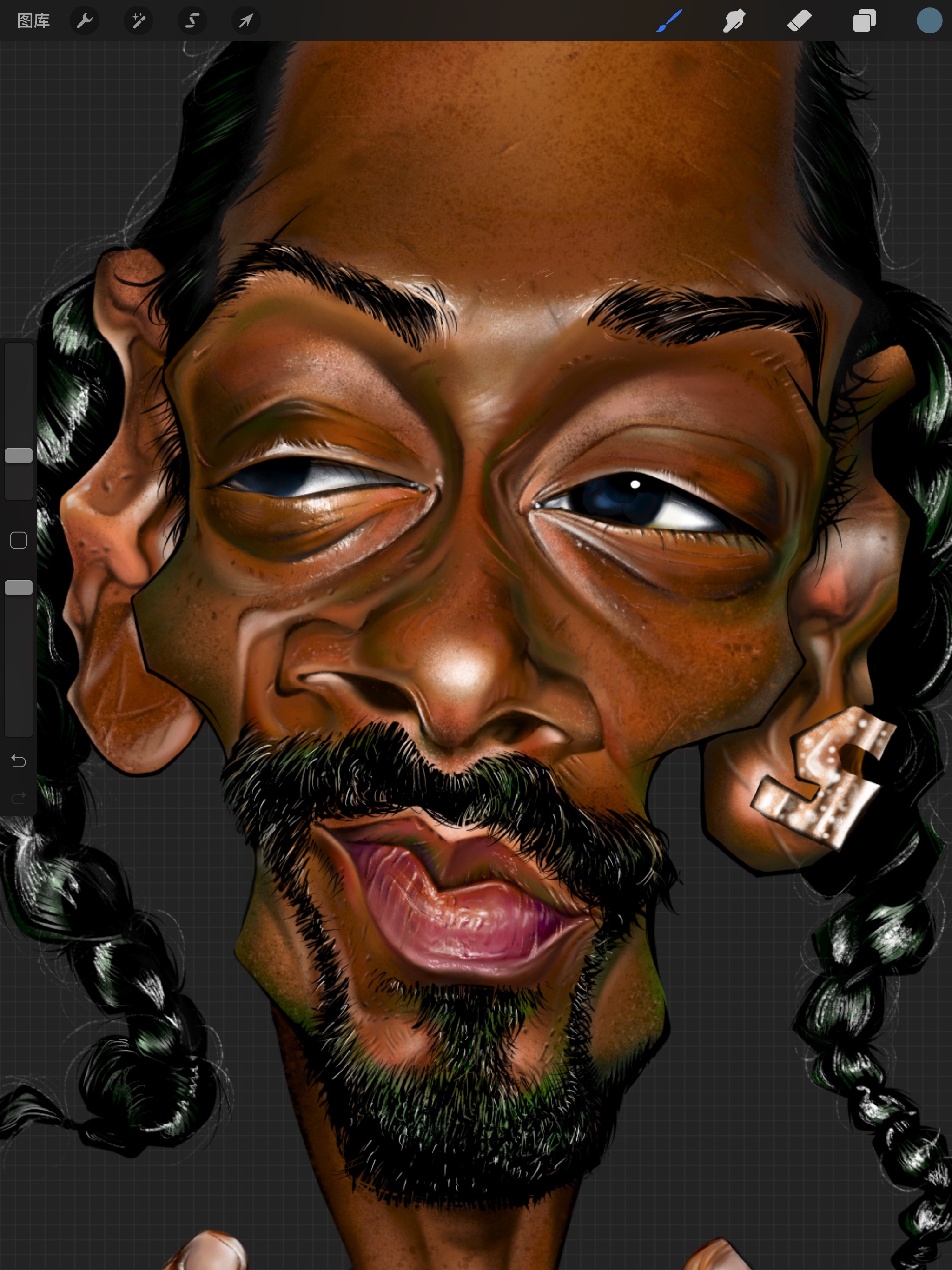 说唱歌手,snoop dogg,狗爷,漫画像.