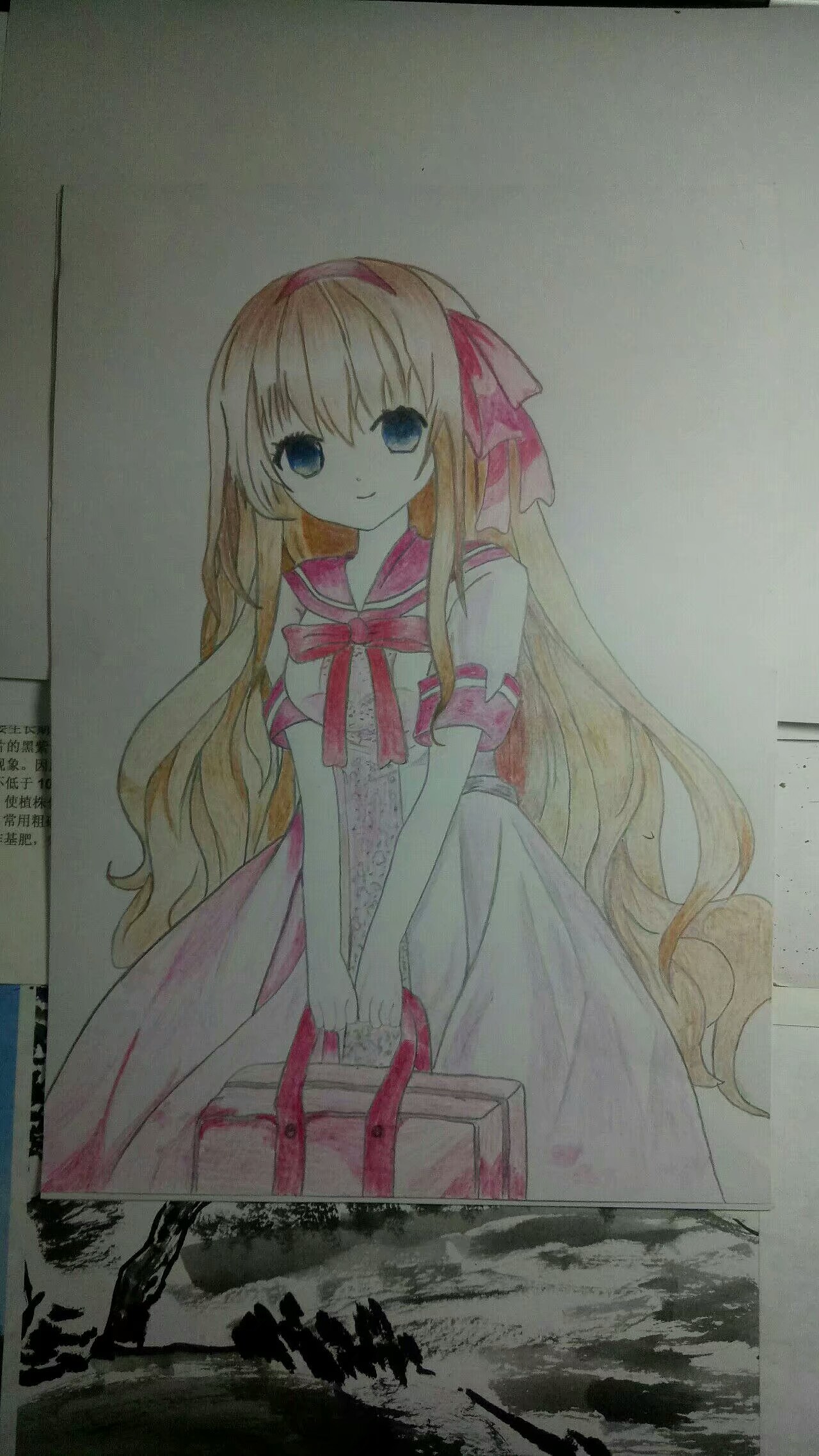 动漫彩铅线条绘画