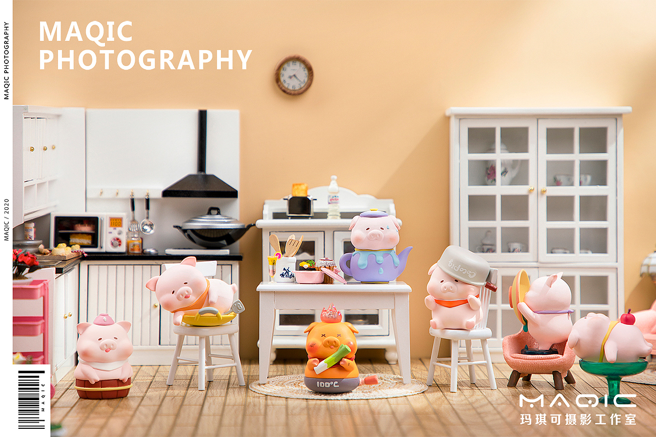 萌趣X玛琪可——「煎熬の猪可可」厨房系列潮玩盲盒