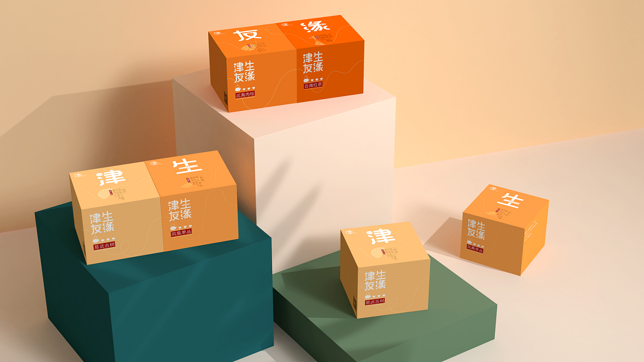 津生友缘-茶叶包装设计（图ZMjQ1OTg2MjM2） - 包装 - 站酷设计师柏星龙设计原创素材 - 站酷ZCOOL