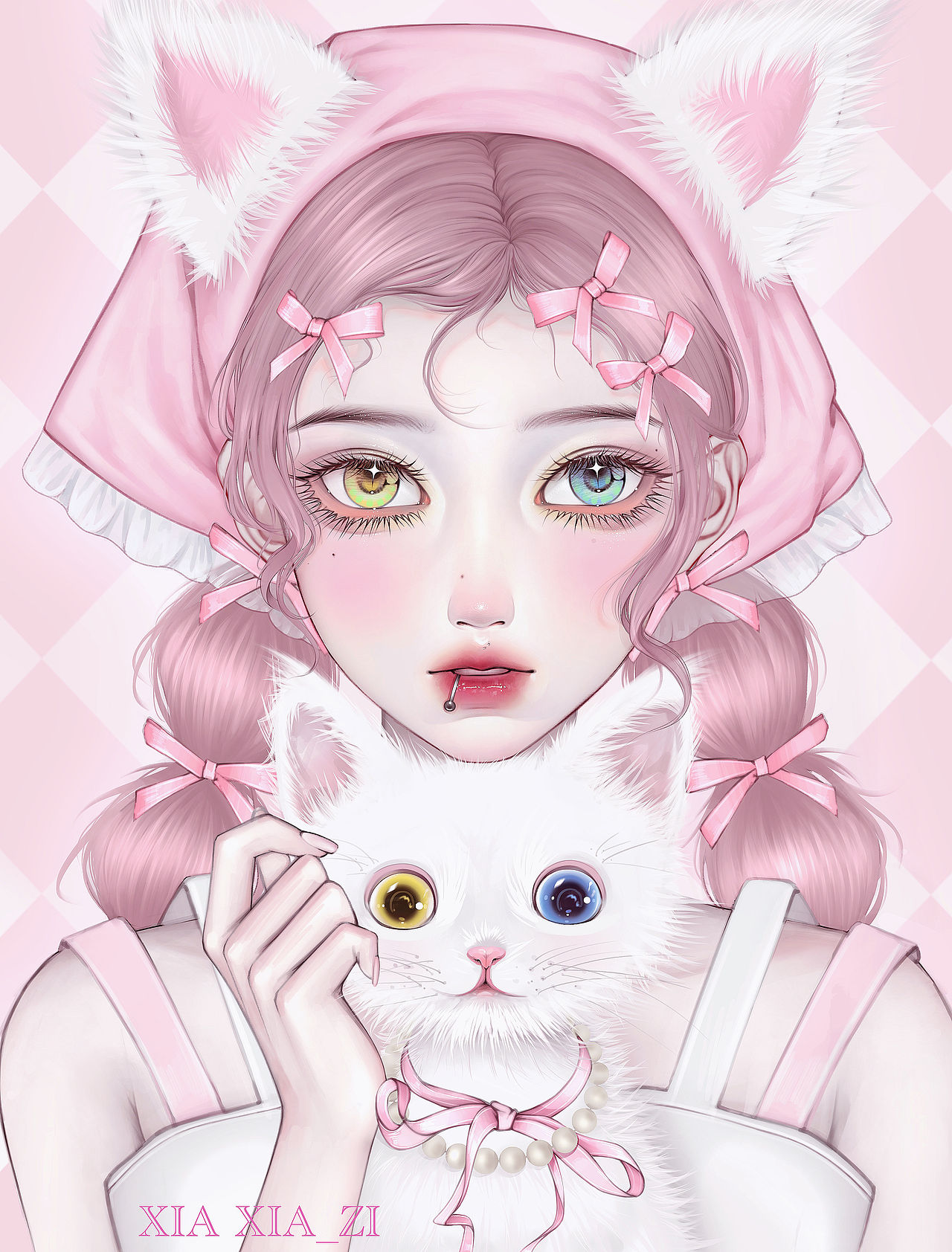 和猫猫合照（图ZMzU5OTQ3MzAw） - 创作习作 - 站酷设计师虾虾_zi原创素材 - 站酷ZCOOL