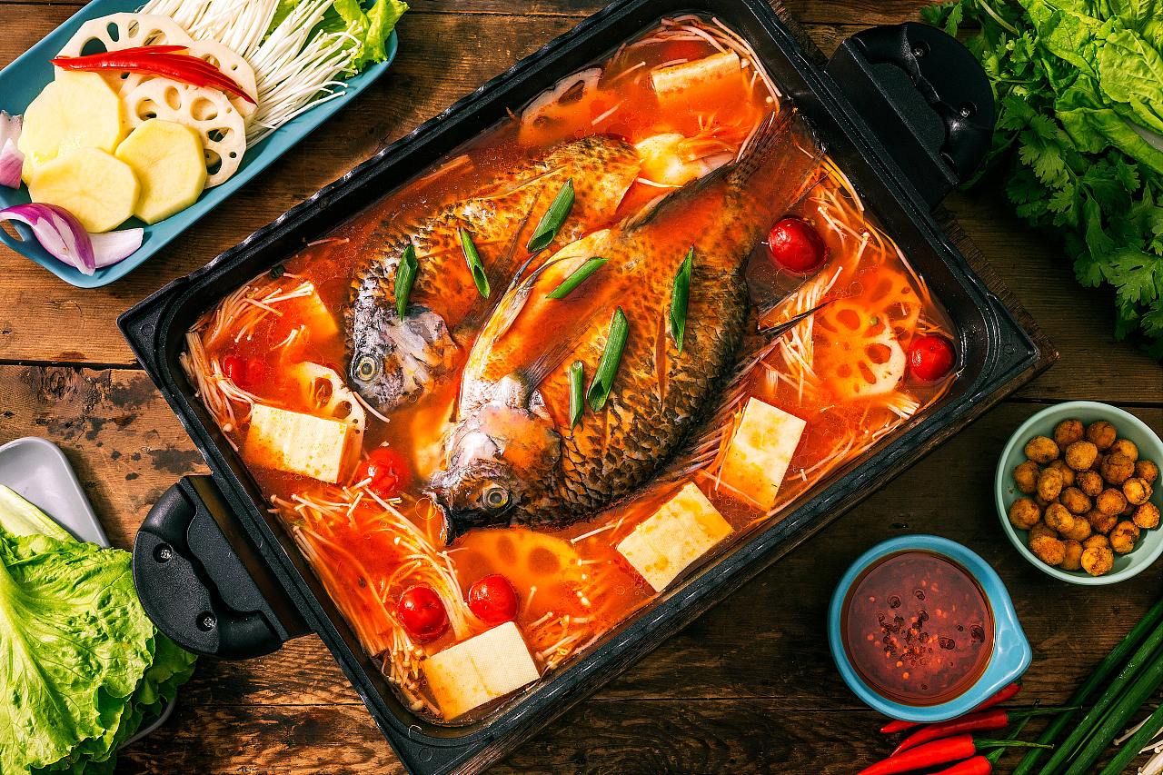 美食拍摄案例-烤鱼俯拍