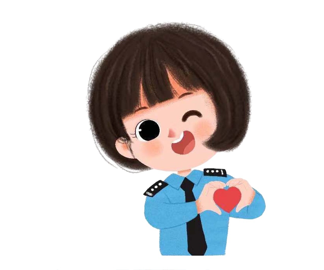 警察卡通情侣头像图片