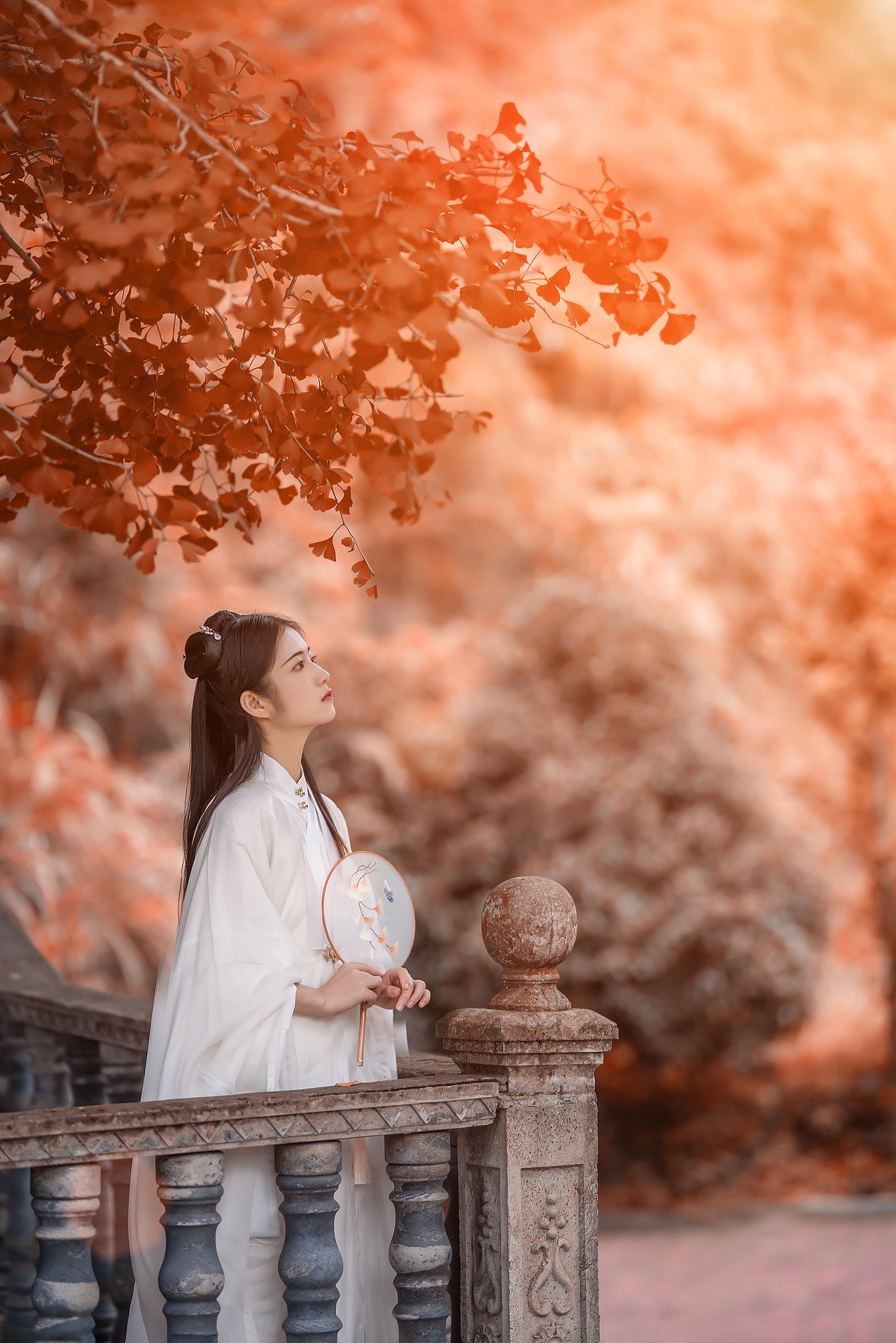 不修不罢修古风秋季人像修图