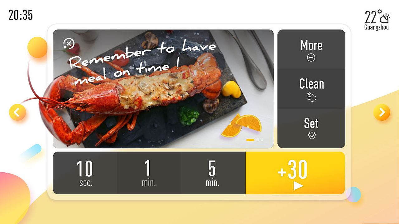 美的全触屏微波炉概念动效（图ZMTkwNzQ4MTEy） - 动效设计 - 站酷设计师咕咕家的哈伊原创素材 - 站酷ZCOOL