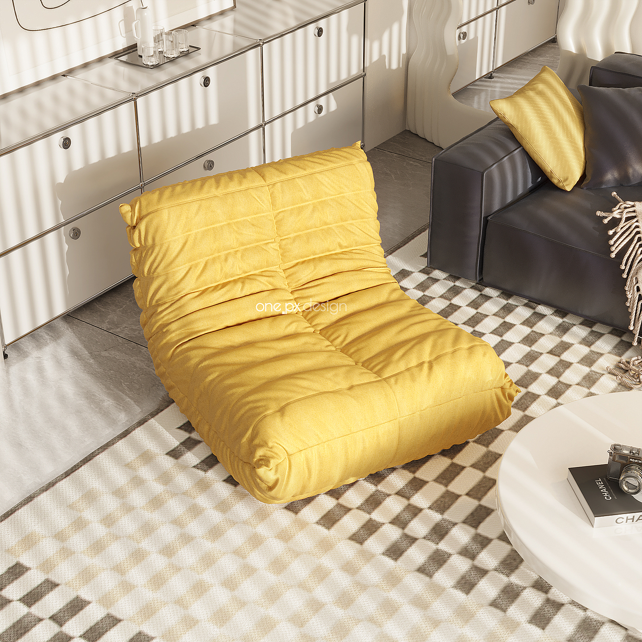 产品3D效果图-客厅-沙发组合