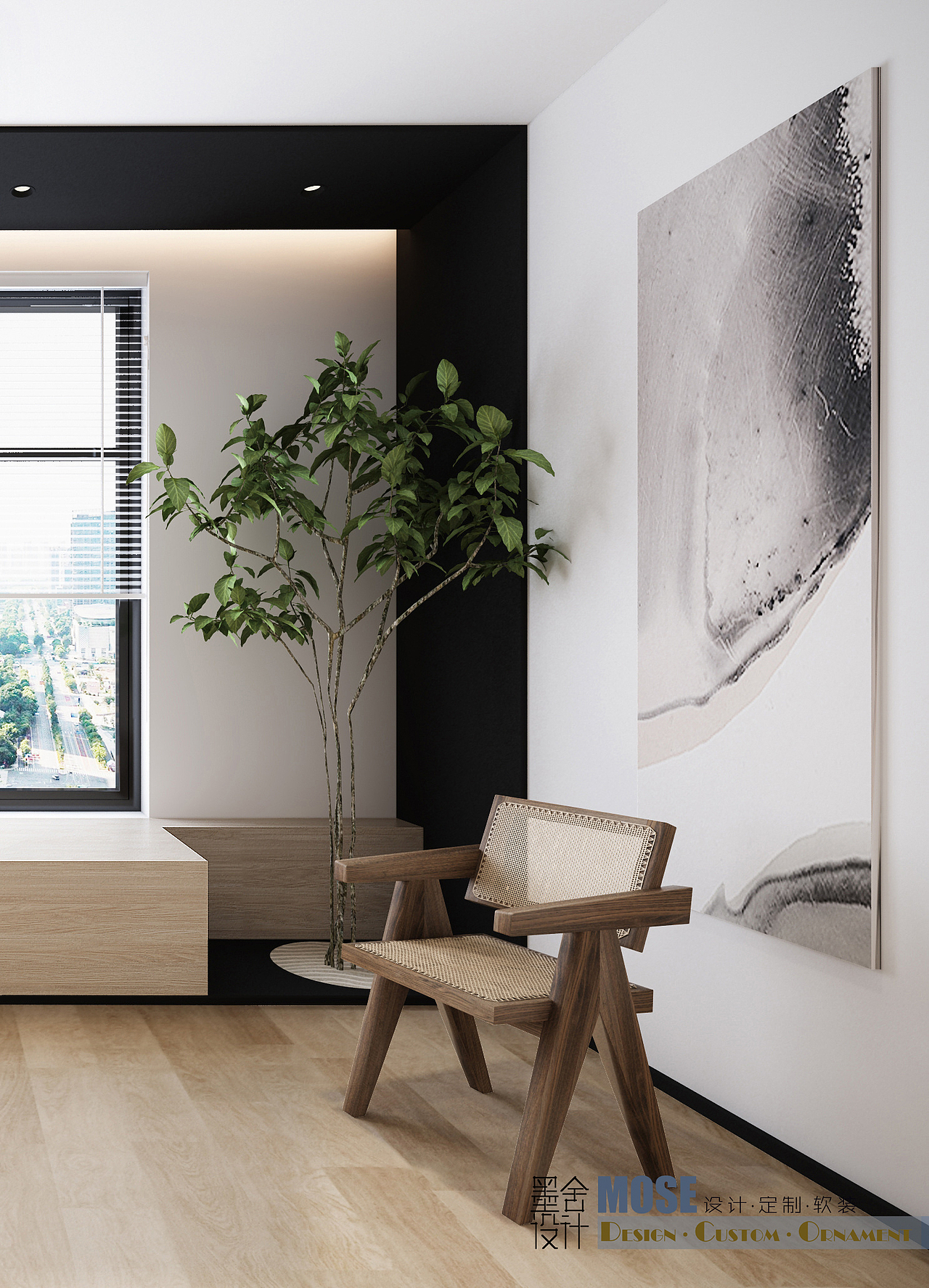 墨舍设计|舒适简约小型办公室（图ZMjM1NDYxOTg4） - 家装设计 - 站酷设计师墨舍空间设计原创素材 - 站酷ZCOOL