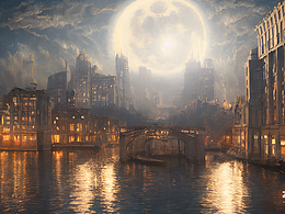 #AI創(chuàng)作實驗室#窗戶 城市 月光 夜晚? 思念 魚