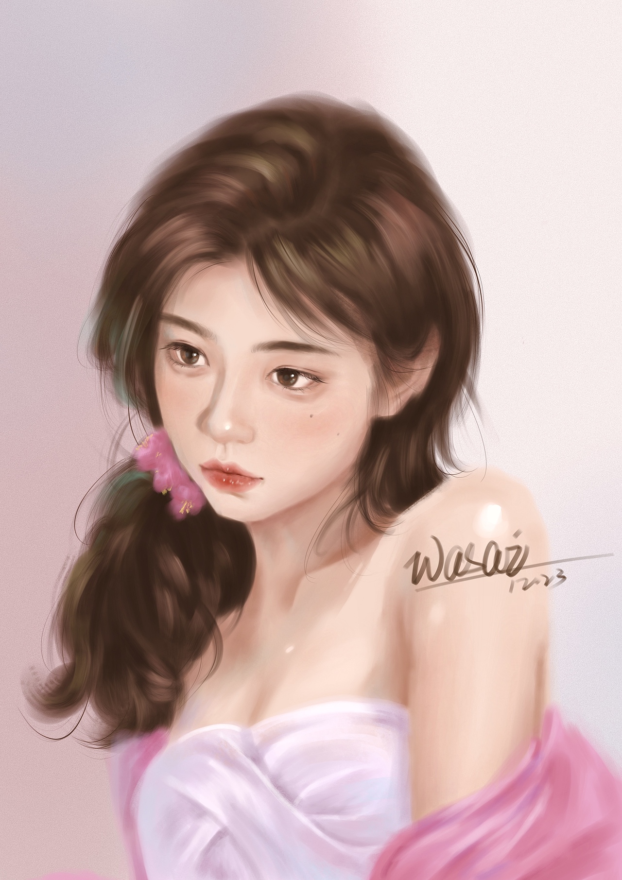 手绘头像,厚涂头像