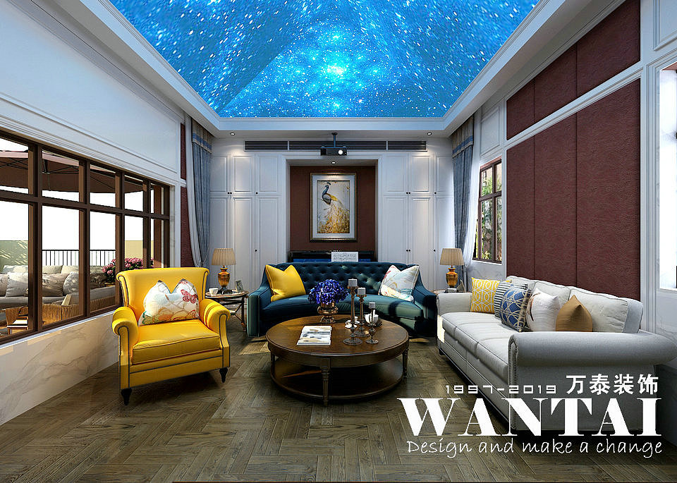 泰安鲁商国际234m²双拼别墅美式装修效果图 | 别墅装修（图ZMTY3Njk0MjY0） - 家装设计 - 站酷设计师泰安小胖装修原创素材 - 站酷ZCOOL