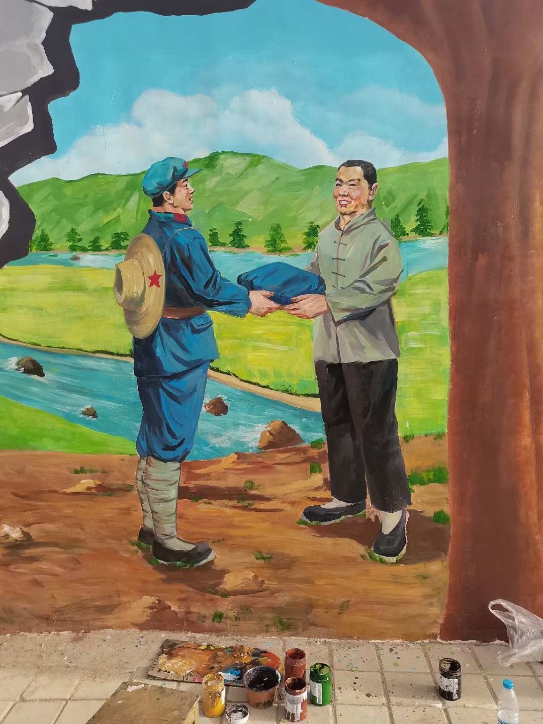 精美艺术墙绘现场创作