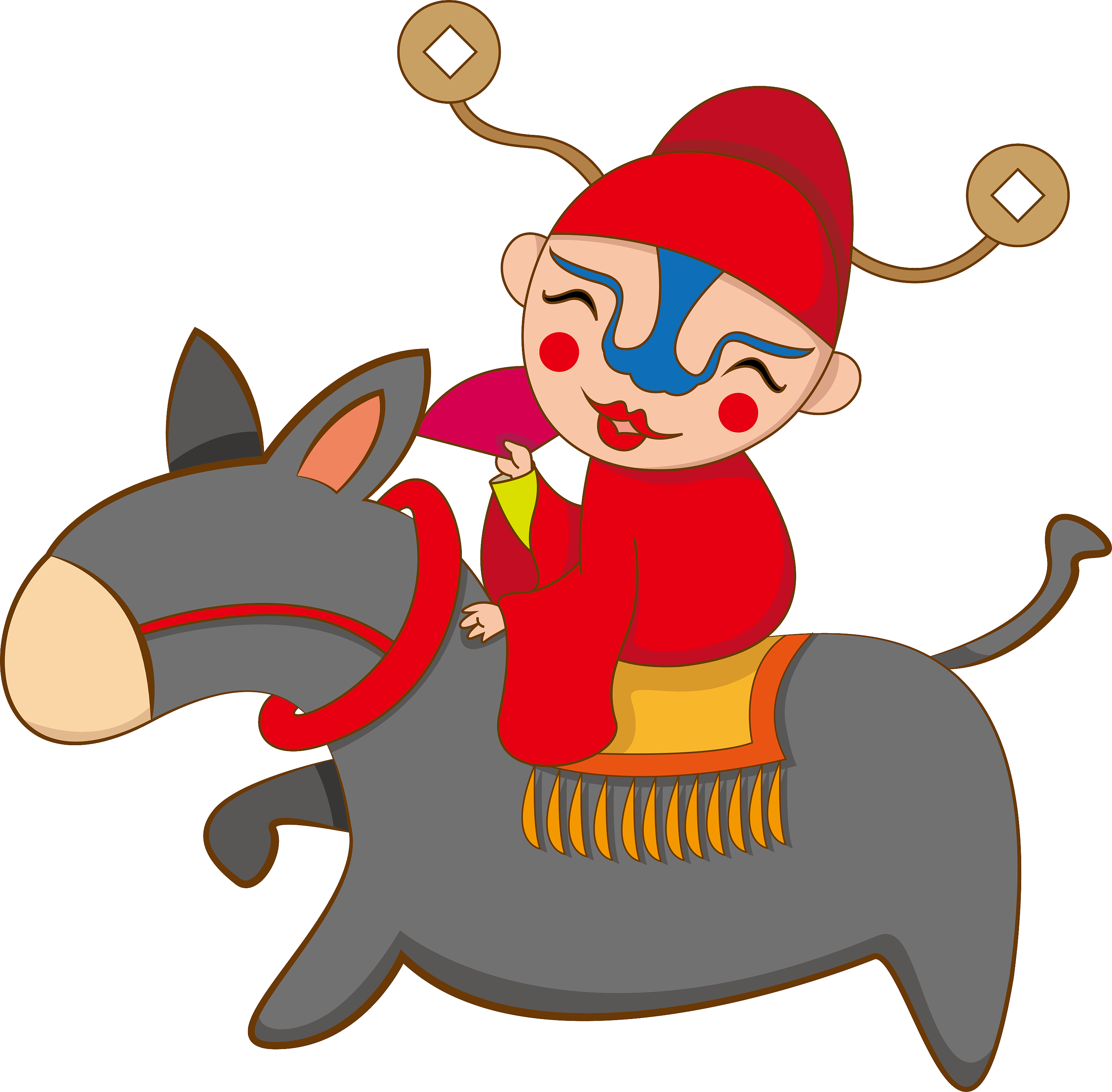 张果老倒骑驴——中国传统故事绘本封面插画|插画|商业插画|猫的可可 - 原创作品 - 站酷 (ZCOOL)