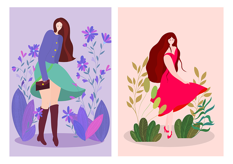 矢量人物插画练习