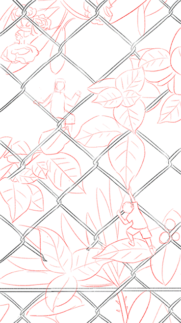 # 夏日的围墙 #（图ZMTY0OTYxNDQ0） - 创作习作 - 站酷设计师喝可乐鸡翅原创素材 - 站酷ZCOOL