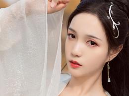 美女白衣仙女汉服