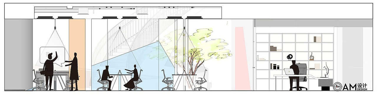 AM设计 | 内蒙古东源集团办公楼五层综合办公室设计