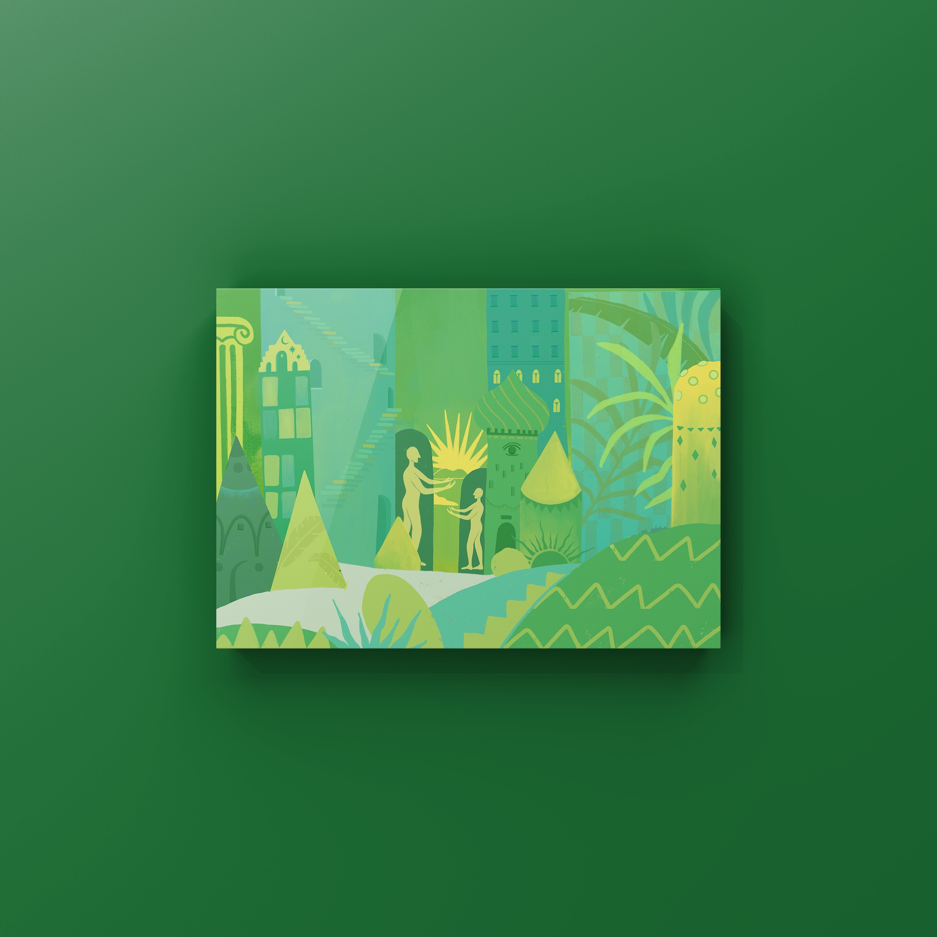 尝试了一下绿色调