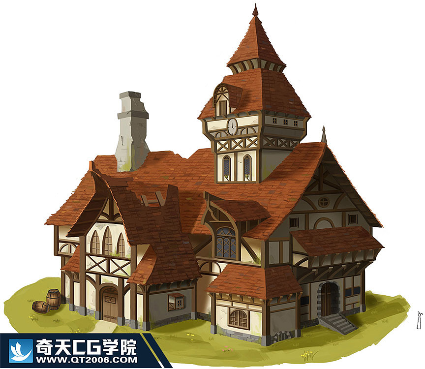 游戏场景设计-建筑单体