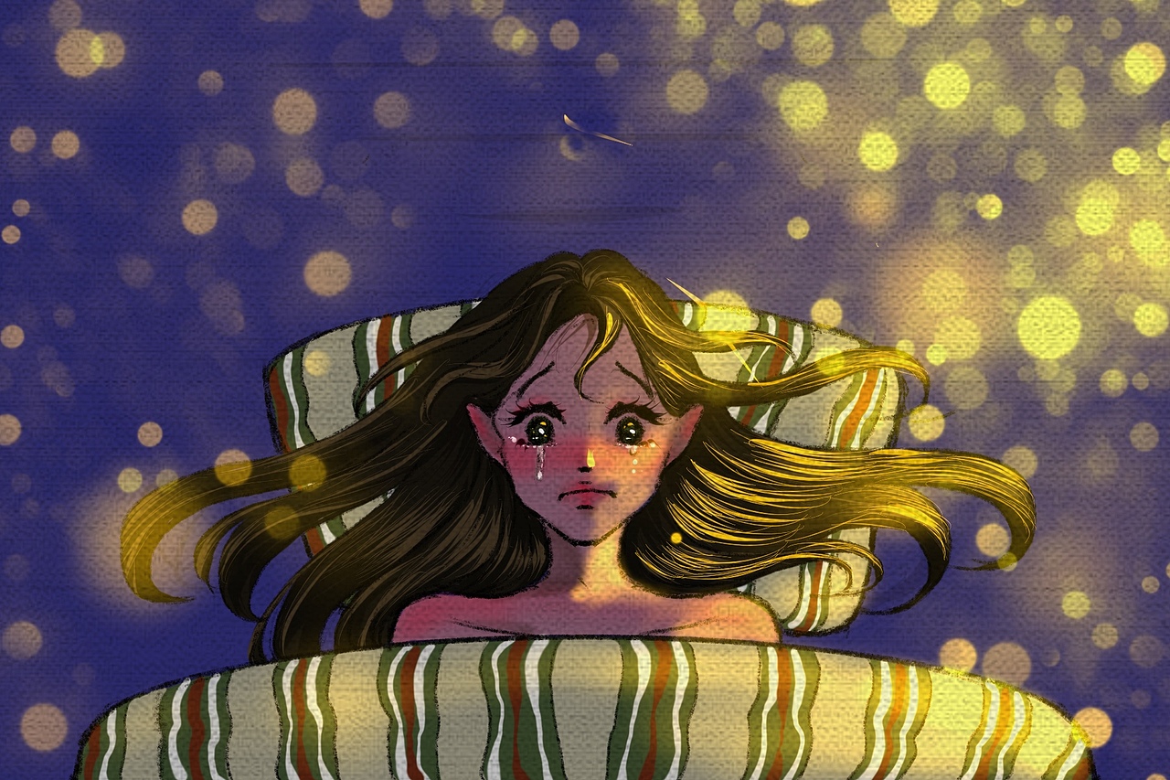 在我情绪崩溃的时候,回到床上哭,除了床没有任何人可以看到破防脆弱的