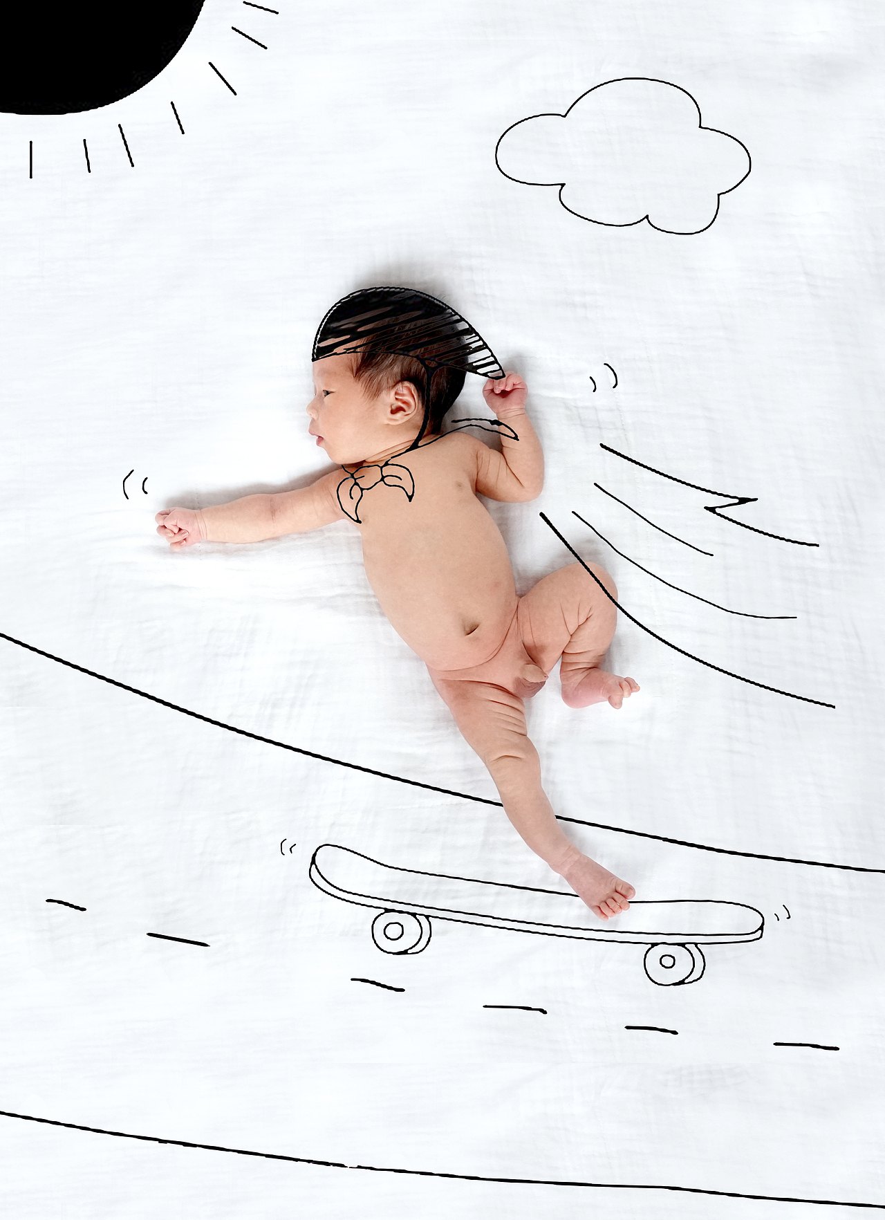 利用模版给宝宝一个完美满月照