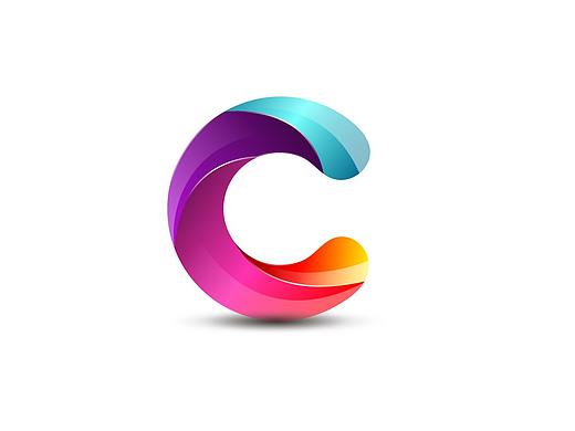 渐变立体logo临摹