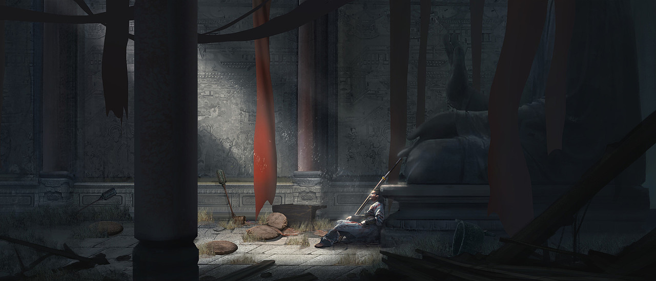 寺庙|插画|艺术插画|黑男floyd - 原创作品 - 站酷 (zcool)