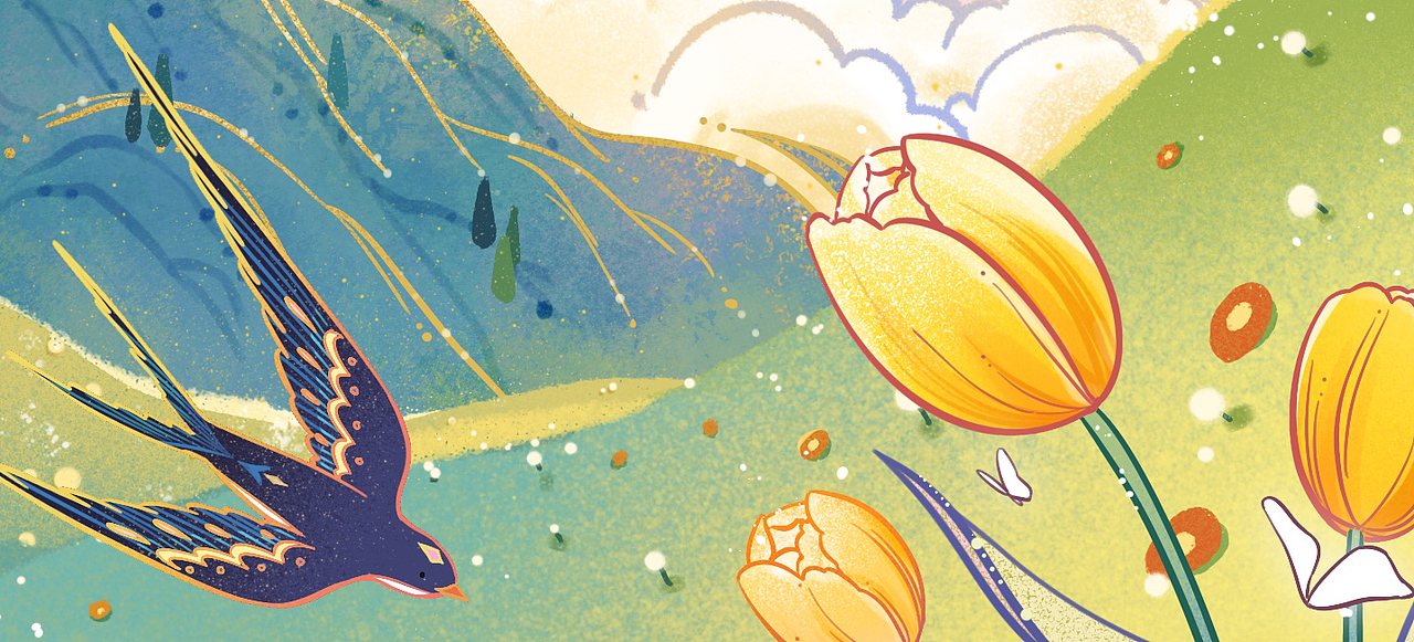 春天里——南京中骏节气插画（图ZMjA1ODkwODI0） - 商业插画 - 站酷设计师大就子原创素材 - 站酷ZCOOL