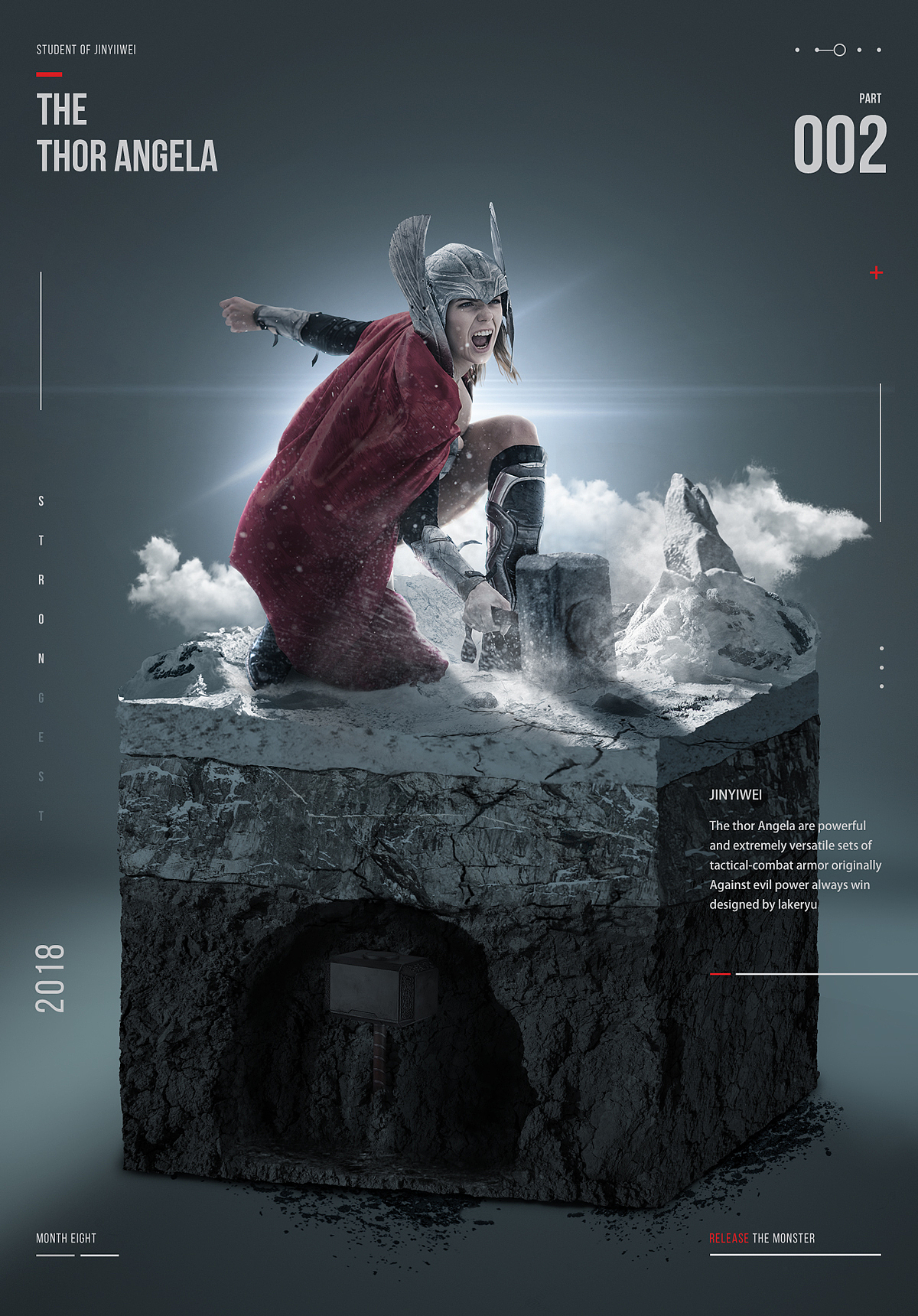 雷神girl合成海报（图ZMTUwNzYxNzY0） - 海报 - 站酷设计师laker鱼原创素材 - 站酷ZCOOL