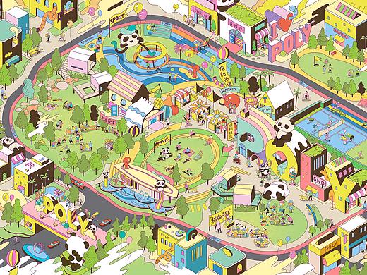 保利社区活动场景插画（个人主页-ZNTgwNDY0ODA=） - 商业插画 - 站酷设计师HioUoiH原创素材 - 站酷ZCOOL