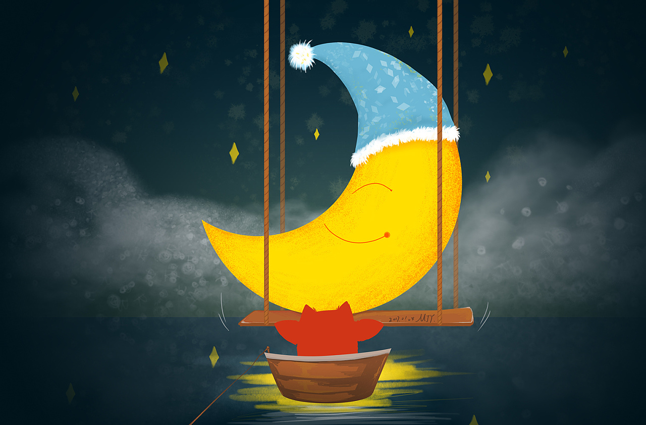 晚安物语|插画|商业插画|会画画的云 - 原创作品 - 站酷 (zcool)