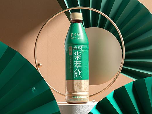 上海蔡同德堂“柒萃饮”饮料包装设计-瓶型和瓶标设计