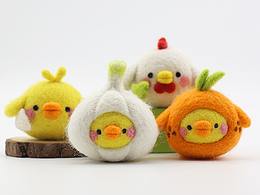 小黃白雞 桔橘子 刀 干飯大蒜 蔥 禮物 羊毛氈 戳戳樂