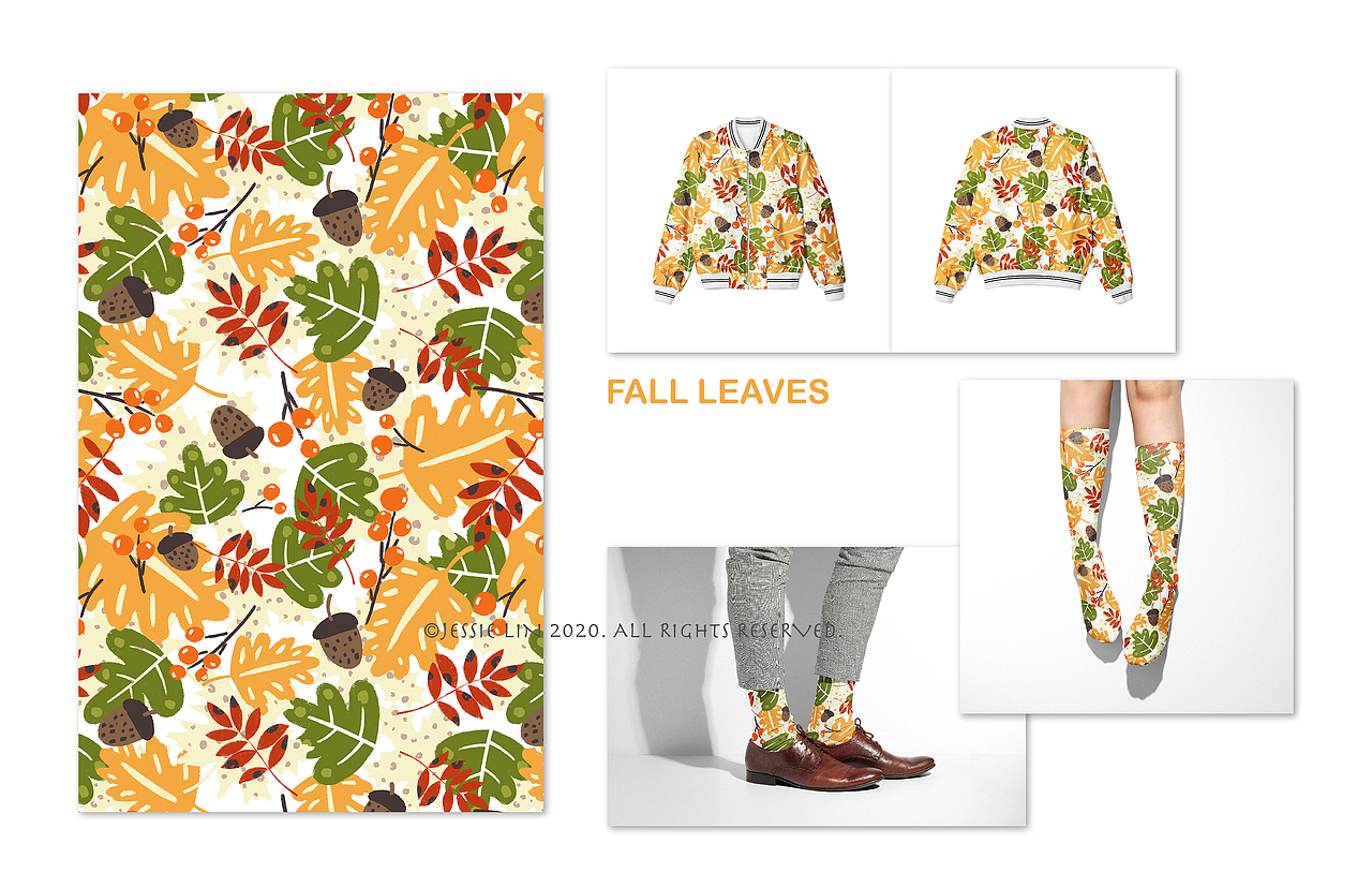 四季植物图案及应用