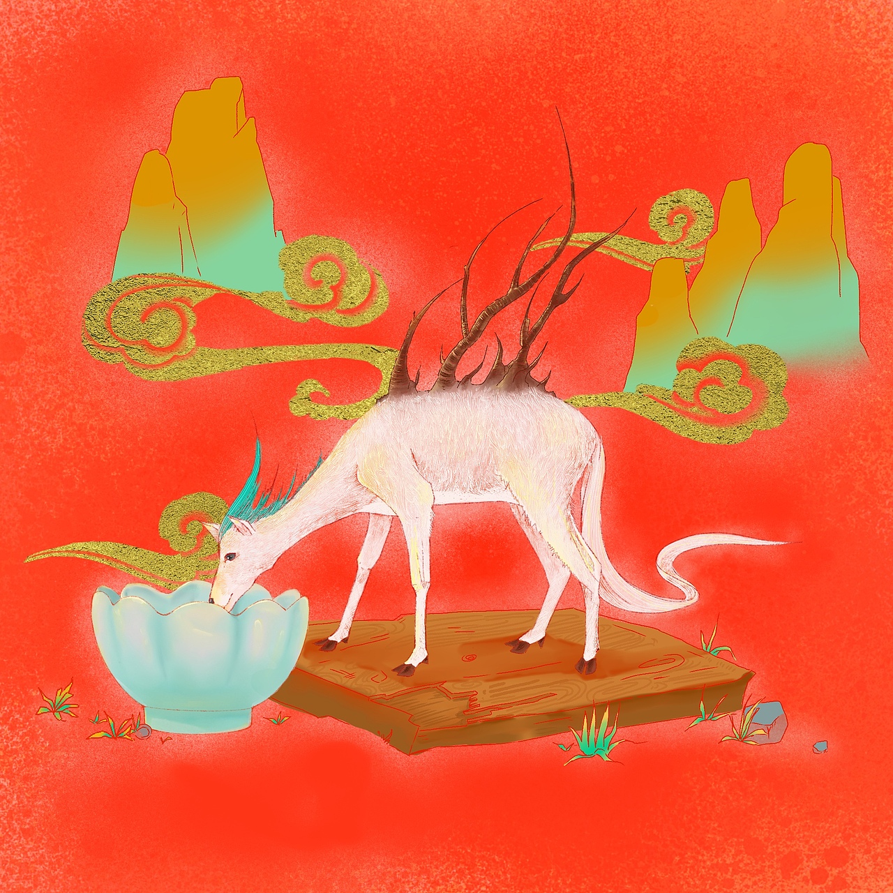 文物遇见插画——全国博物馆文物主题插画（图ZMjc4NDYxMDY4） - 创作习作 - 站酷设计师千封月原创素材 - 站酷ZCOOL