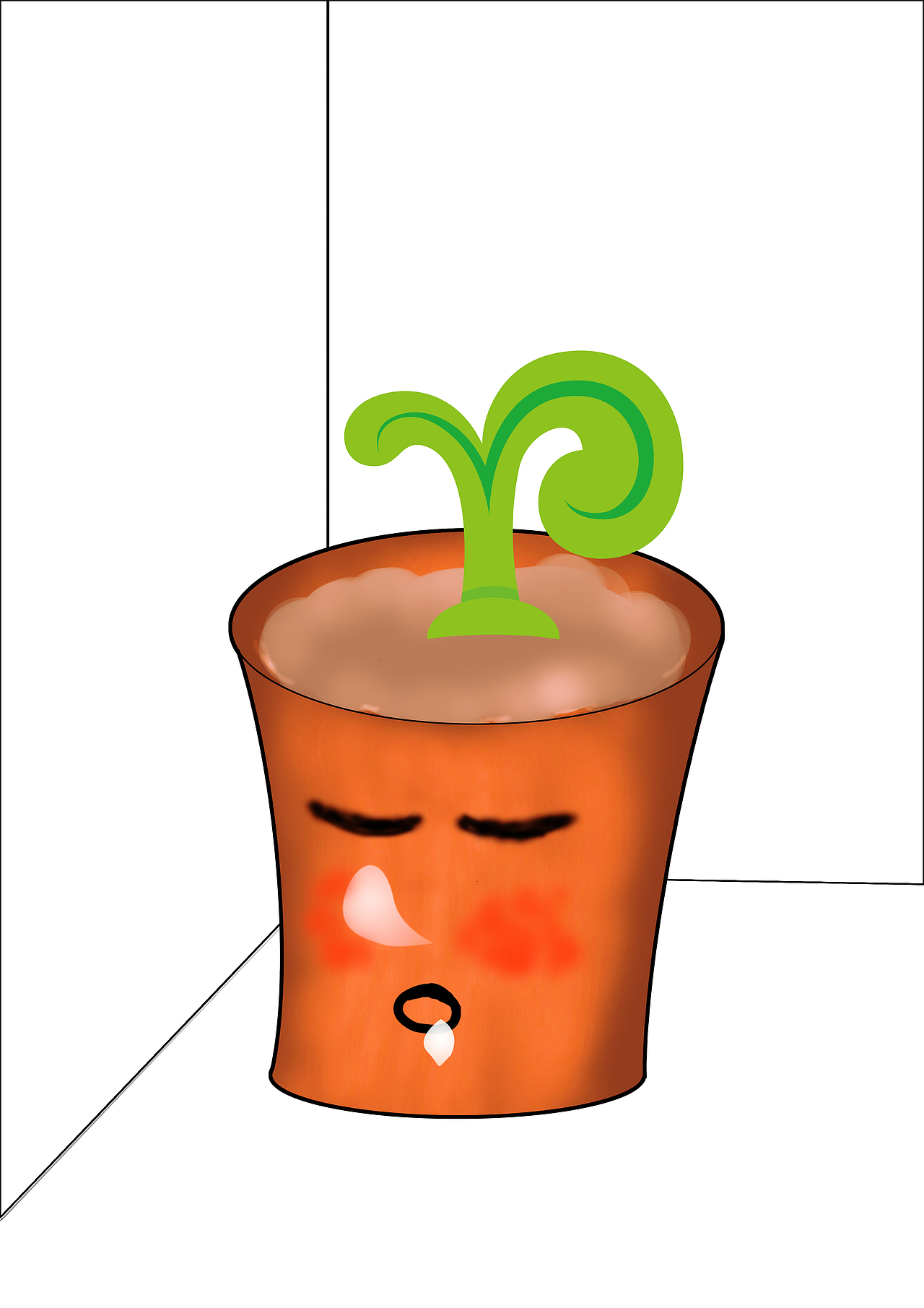 小盆（圖ZMjEzNDgzNjky） - 兒童插畫(huà) - 站酷設(shè)計(jì)師靜水無(wú)痕x原創(chuàng)素材 - 站酷ZCOOL