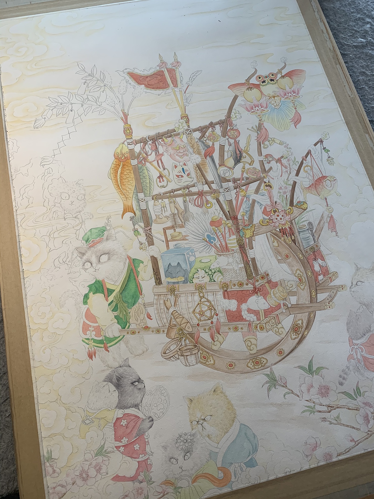 八仙九猫之货郎图