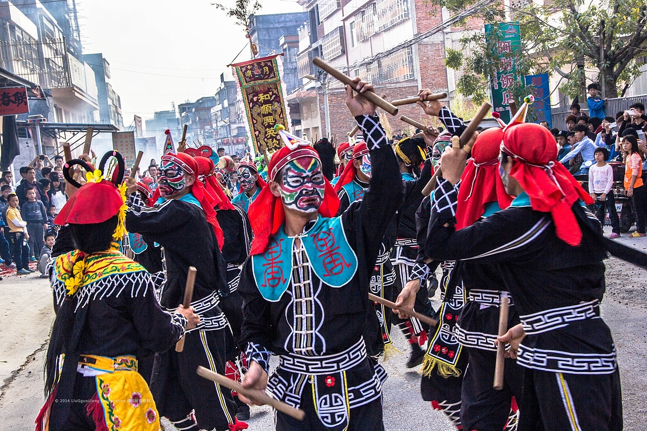 独特的潮汕文化英歌舞月屿和顺兴英歌队