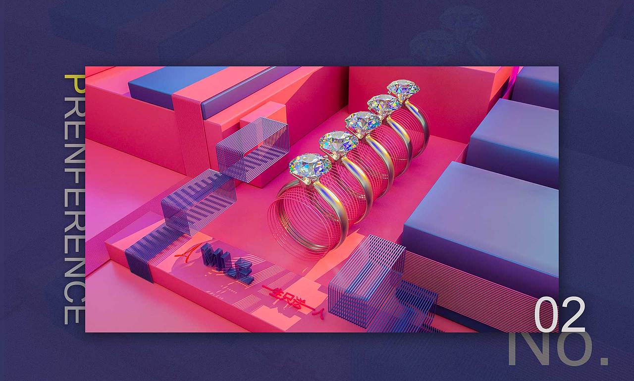 c4d+octane创意表现/戒指系列创意表现（图ZMTEzOTI2MDk2） - 海报 - 站酷设计师o极点创意o原创素材 - 站酷ZCOOL