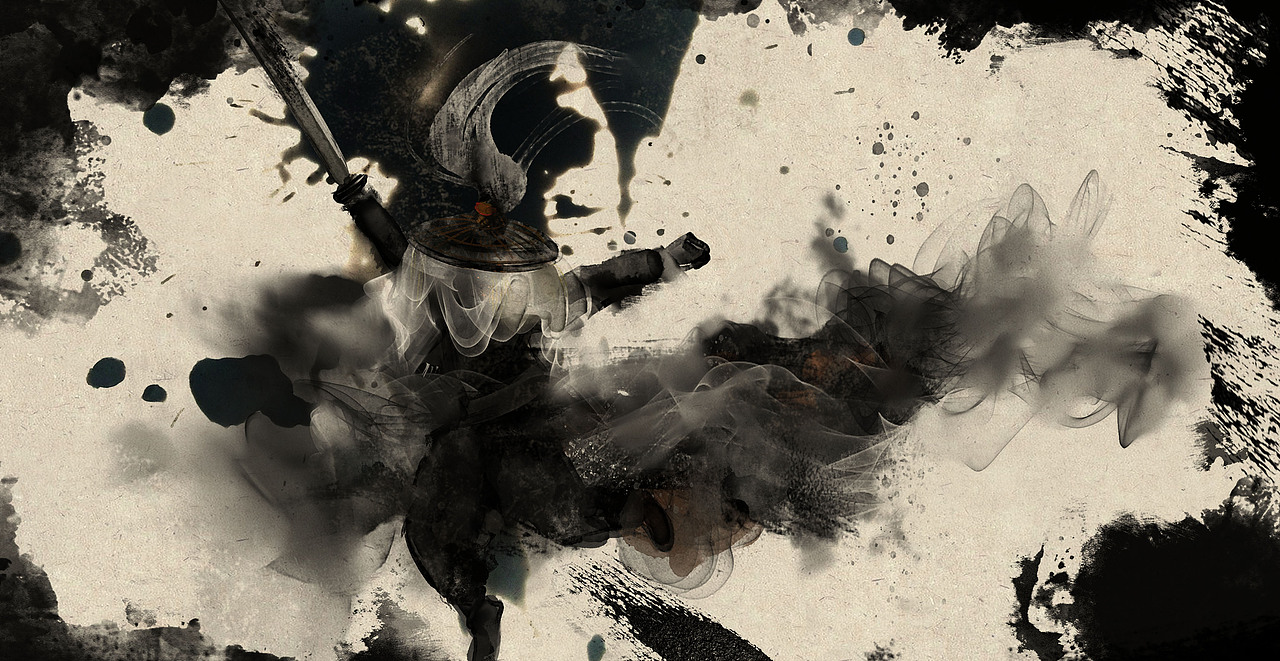 水墨英雄（图ZMTM3MDMxNTU2） - 商业插画 - 站酷设计师心灵艺坊原创素材 - 站酷ZCOOL