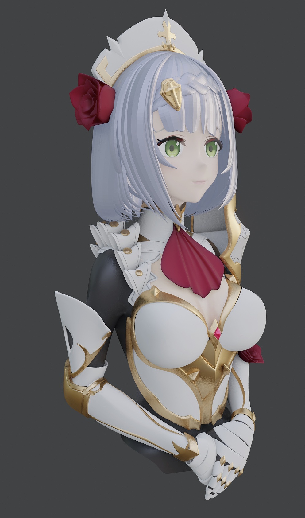 原神-诺艾尔blender建模练习_tsw天水-站酷zcool