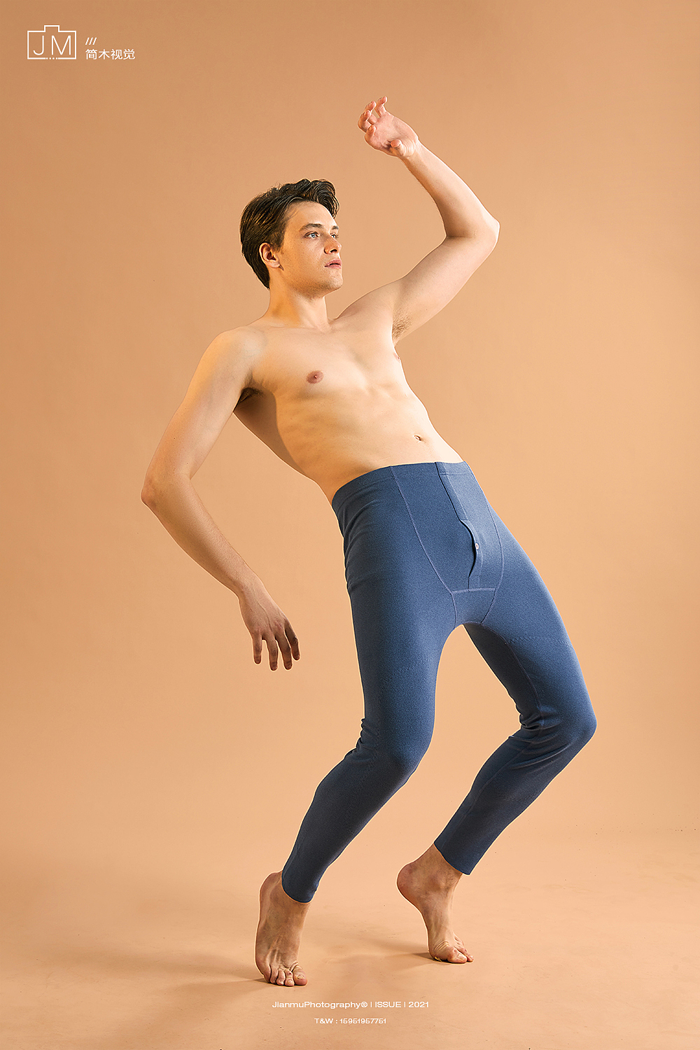 保暖平面摄影丨简木视觉 男士内衣睡衣 人像商业摄影