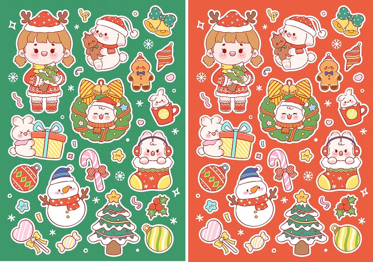 咕卡贴纸 圣诞节贴纸