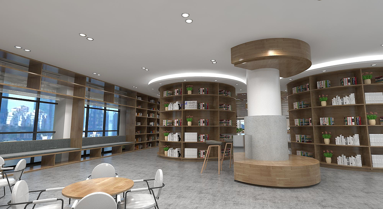 图书馆，图书馆设计，学校图书馆，空间设计，展厅设计