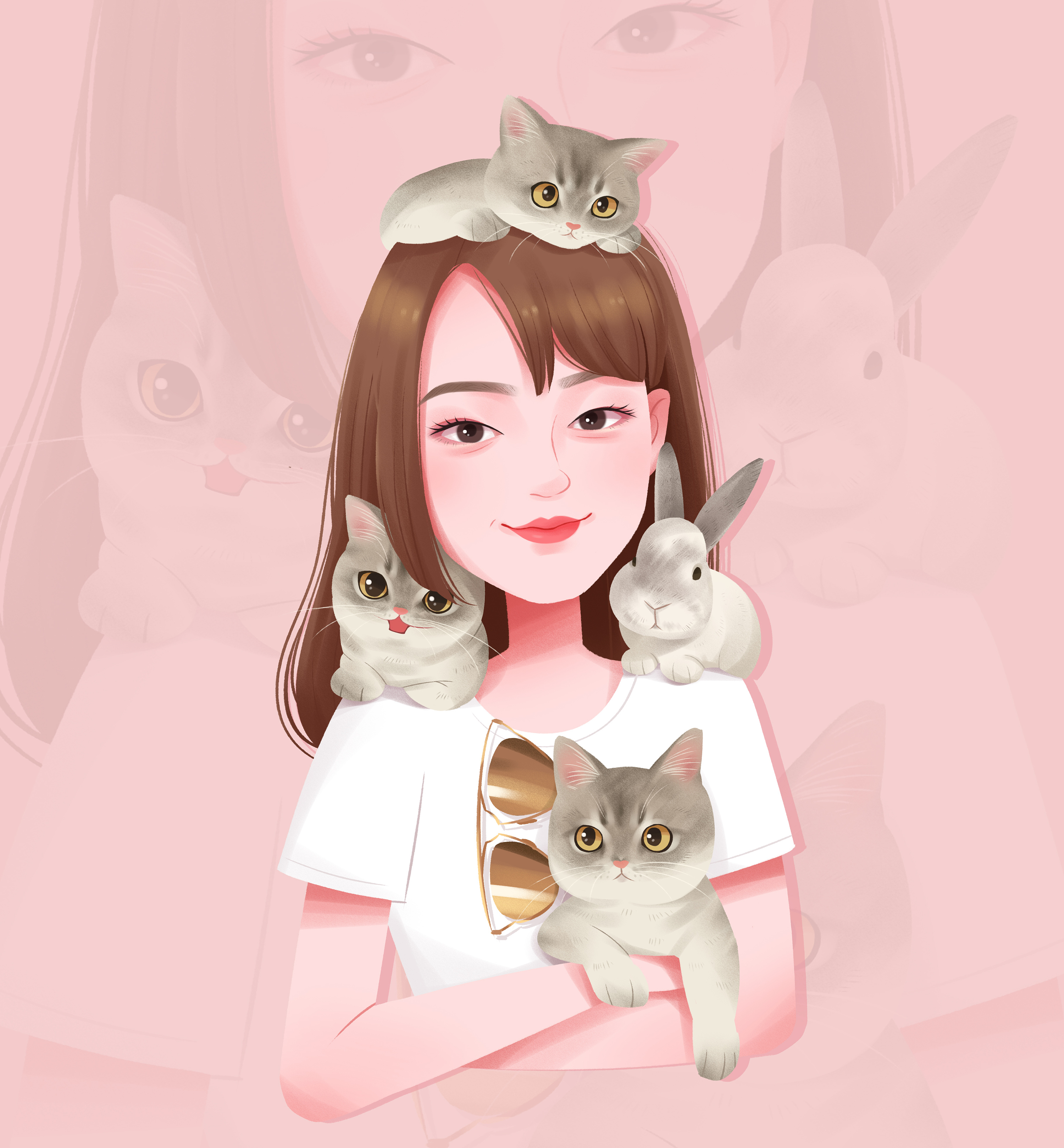 她和她的猫咪们|插画|其他插画|梦铺子 - 原创作品 - 站酷 (zcool)