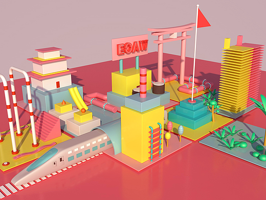 c4d城市场景建模